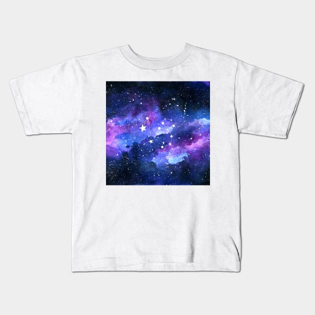 Galaxy Capricorn Star Sign Kids T-Shirt by KathrinLegg